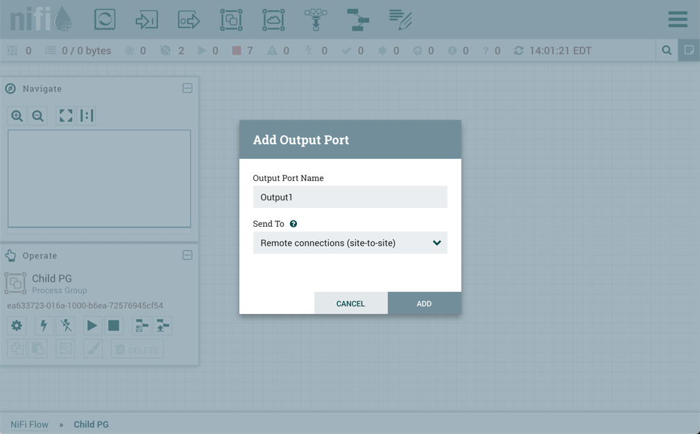 Add Output Port for Site-to-Site