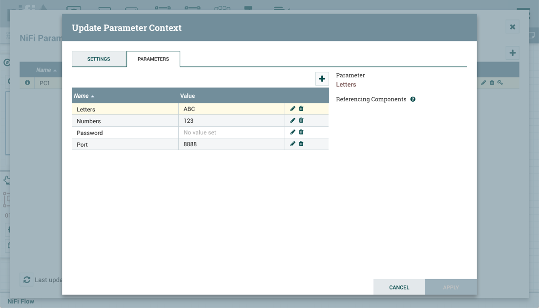 New NiFi PC1 Parameters