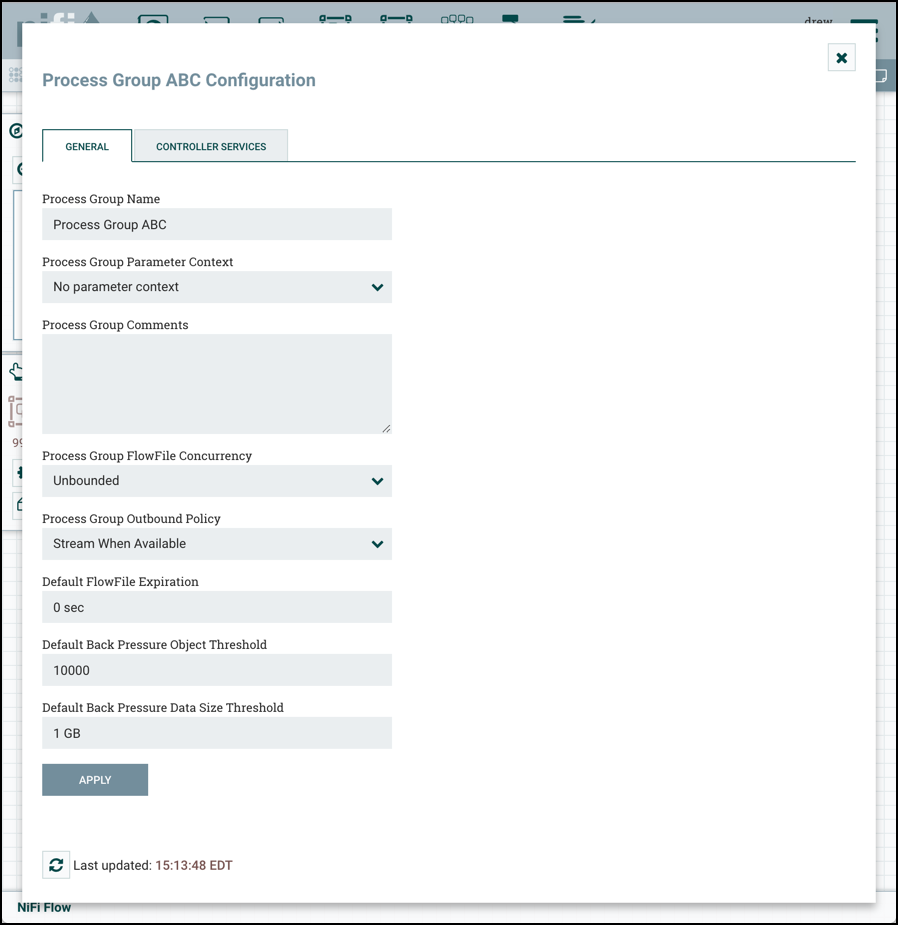 Configure Process Group