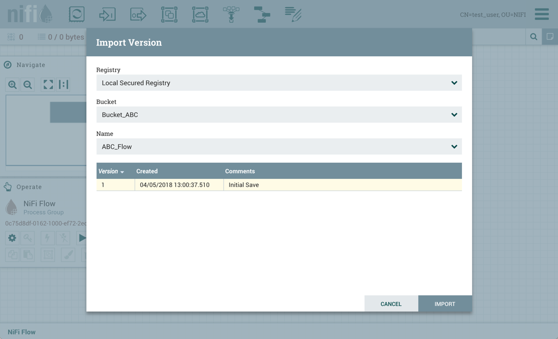 Test_user Import Flow