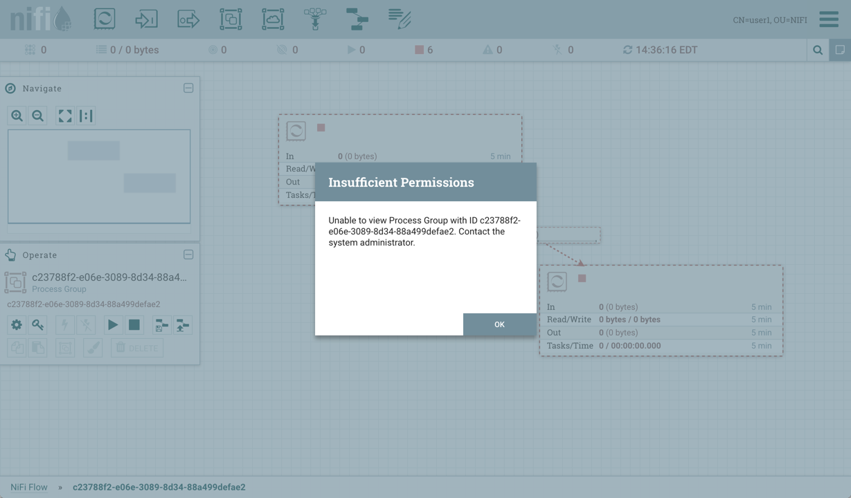 Insufficient Permissions to View Variables